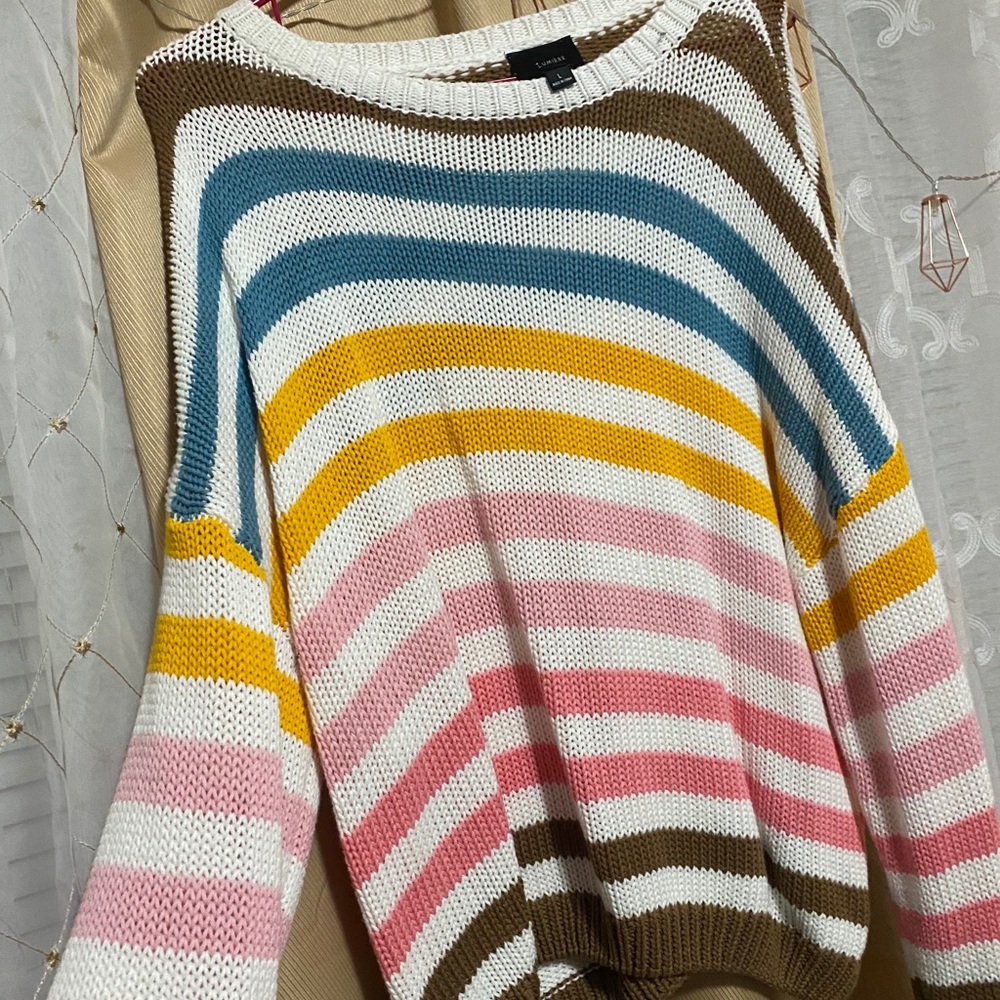 Oversized striped sweater!